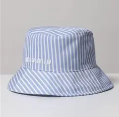 Miumiu バケットハット ストライプ バケハ Mサイズ