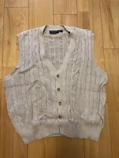 ニットベスト　古着　Byeford Lサイズ