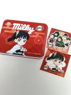 新品未使用!　鬼滅の刃　ミルキー缶＆ミルキーステッカー2枚　栗花落カナヲ♡
