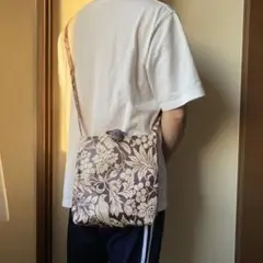 ハンドメイド　防水　ショルダーバッグ　和小物　和柄　ボタニカル
