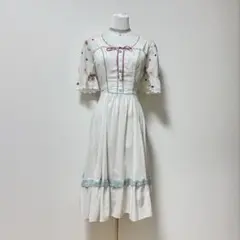 値下げ◎vintage ロキエ 70s 80s フレア キャミワンピ エプロン