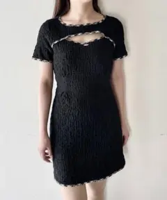 NOMAE BACKリボンミニワンピース ブラック