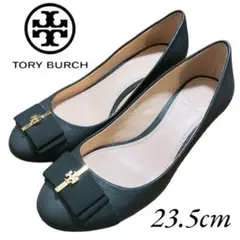 美品★TORY BURCHトリバーチ リボン レザーパンプス