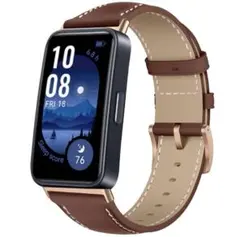 HUAWEI Band 10／9／8対応　レザーバンド　ブラウン　交換　高級感