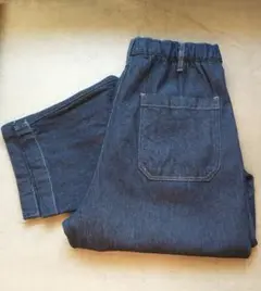 無印良品　MUJI 木の実から作ったカポック混デニムワークパンツ L