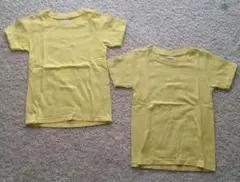 Printstar イエロー Tシャツ 120 双子 ミニオンコーデ 2枚セット