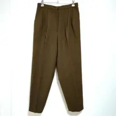 バンベール VINVERT ストレートパンツ センタープレス ウール 茶 9AR