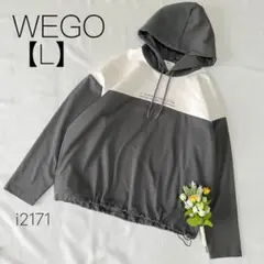 ウィゴー 切替 プルオーバーパーカー オーバーサイズ ゆるだぼ【L】
