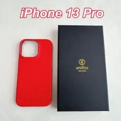 【銀座発】 iPhone 13 Pro 保護カバー スマホケース レザー 赤