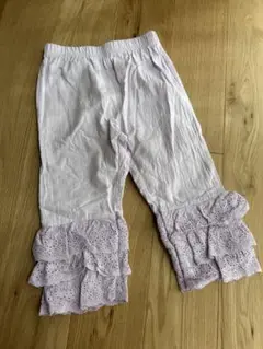 softcheese しまむら　紫　フリルパンツ　100