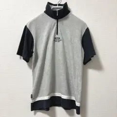FILA／S／半袖／アウター／グレー／ネイビー／刺繍／ハイネック／秋／冬