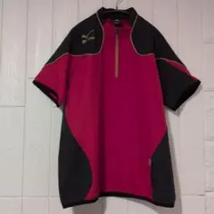 Mizuno Pro 半袖ジャケット サイズ0 ブラック/レッド　シャカシャカ