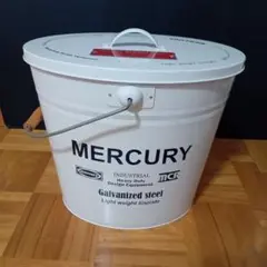 MERCURY オーバルバケツ　白　ホワイト　ゴミ箱　収納