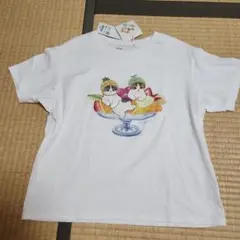 ユニクロ　モフサンド　 白　Tシャツ　キャラクター