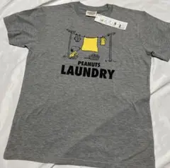 廃盤　新品　サイズL スヌーピー　ランドリー　お手伝い　Tシャツ グレー