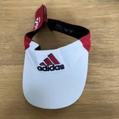 adidas OSFX バイザー ホワイト/レッド