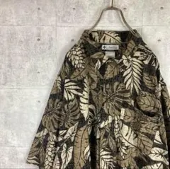 Columbia 総柄シャツ 希少 ボックスシルエット オーバーサイズ 古着男子