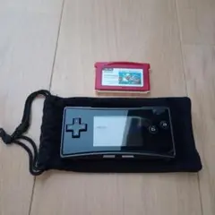【ジャンク品】GAME BOY micro 黒色 任天堂 本体 ＆ カセット