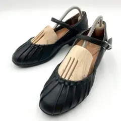 美品 ホーキンス パンプス ストラップ ブラック 25 ラウンドトゥ Y0979