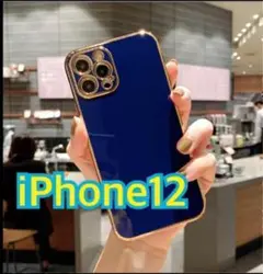 新品 iPhone12 iPhone ケース ブルー 韓国 iPhone青
