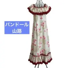 フラダンス　パンドール山路　ドレス　フラドレス　プルメリア　モンステラ　ハワイ