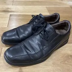 27㎝アシックス　ペダラ ビジネスシューズ レザー 黒