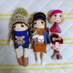 ハンドメイド作品 ソックドール２体・カントリードール２体セット