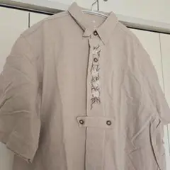 チロリアンシャツ　半袖　ユーロビンテージ