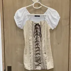 Dosch レースアップ 半袖トップス