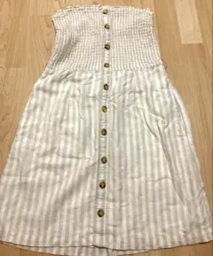 Abercrombie&FitchノースリーブワンピースM ストライプレディース