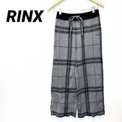 RINX リンクス　チェック　厚手　あったか　パンツ　ズボン　ゆったり　ワイド