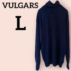 希少✨VULGARS【Ｌ】ブルガリス　タートルネックセーター　ブラック