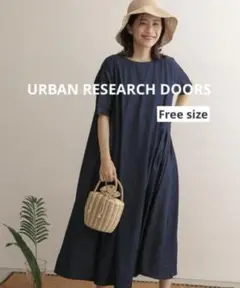 URBAN RESEARCH DOORS ライトデニム Aライン ワンピース