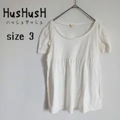 【ハッシュアッシュ】半袖Tシャツカットソー ティアードスリーブ 切り替え 薄地