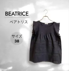 ♪︎夏物セール中♪︎ベアトリス ノースリーブトップス ブラック 38