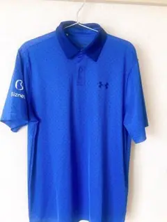 【美品】Under Armour ドット柄ポロシャツ 青