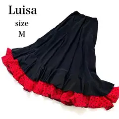 Luisa ルイサ　フラメンコ衣装　スカート　ファルダ　ブラック　レッド　ドット