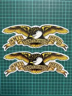 (縦5cm横12.7cm)ANTIHERO アンチヒーロー ステッカー　2枚