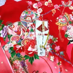 お宮参り 掛着 産着 家族写真 未使用 絹