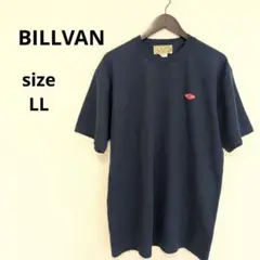 BILLVAN ビルバン ロゴ刺繍 半袖 Tシャツ ネイビー LL
