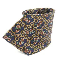 美品 ランセル LANCEL ネクタイ 花柄 鎖柄 総柄 13-21103014