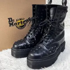 美品✨Dr.Martens ショートブーツ 厚底 スタッズ 10ホール 黒