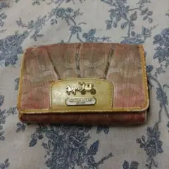 コーチ COACH 二つ折り財布 ピンク