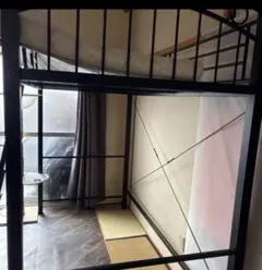 ブラックロフトベッド スチール製