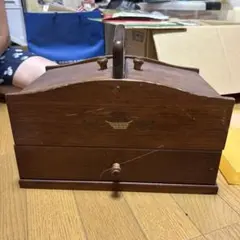 レトロ カントリー 裁縫箱 ソーイングボックス