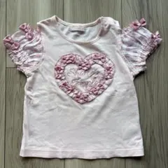 Shirley Temple ピンク Tシャツ ギンガムチェック 90cm