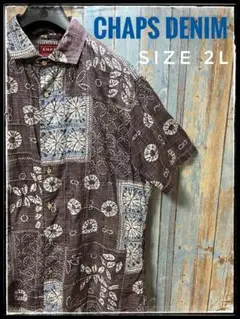 CHAPS DENIM 半袖シャツ 2L