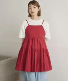 RETRO GIRL キャミワンピース 赤