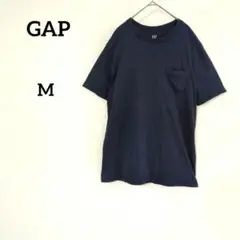 GAP ギャップ 半袖 Tシャツ ポケット付き ネイビー シンプル M