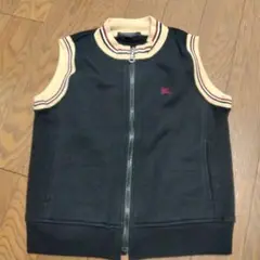 BURBERRY ジップアップベスト 110A 黒